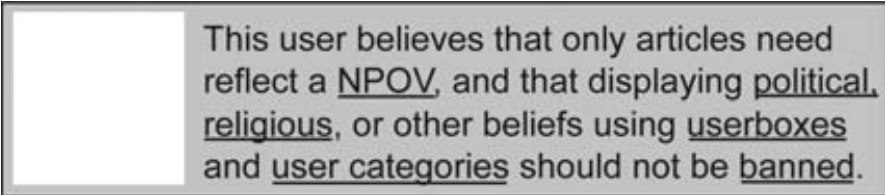 This user believes that only articles need reflect a NPOV